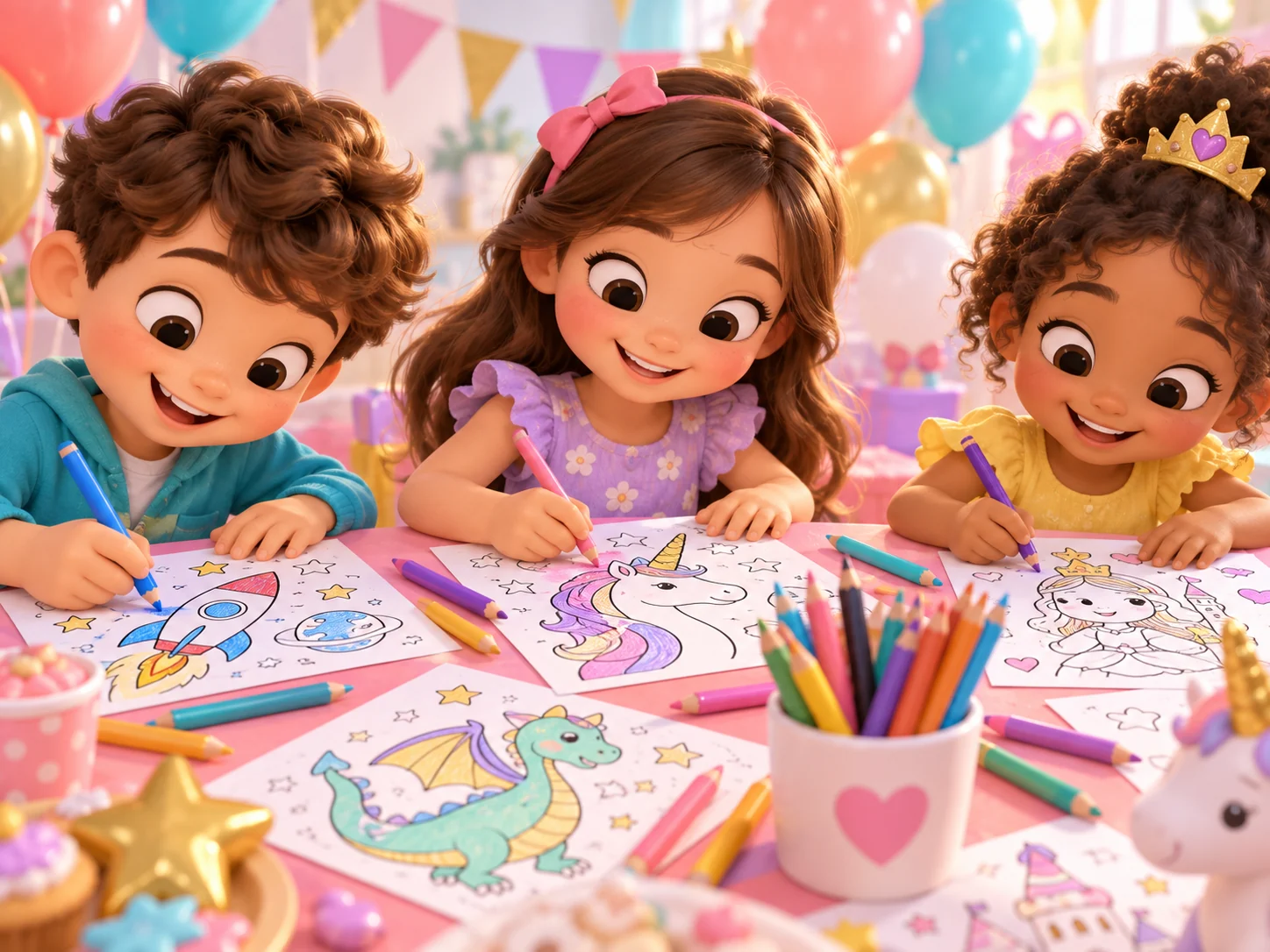 Dibujos para colorear: actividad guiada de Bravia