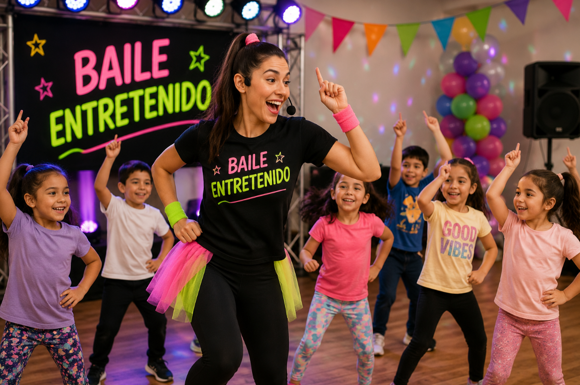 Servicio adicional de baile entretenido infantil con música y coreografías